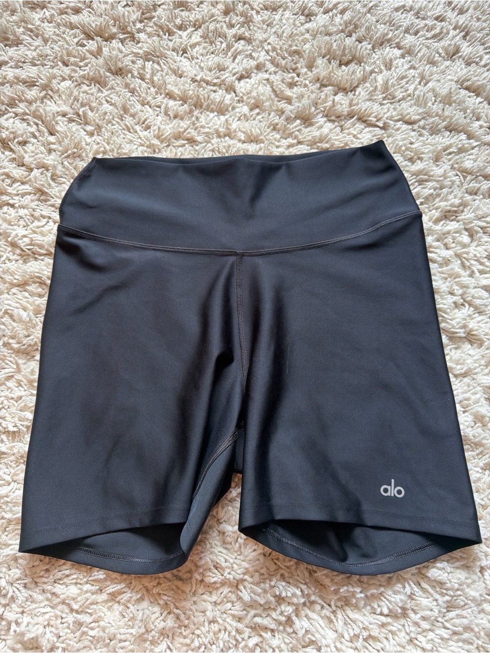 ALO Yoga Black High-Rise Bike Shorts